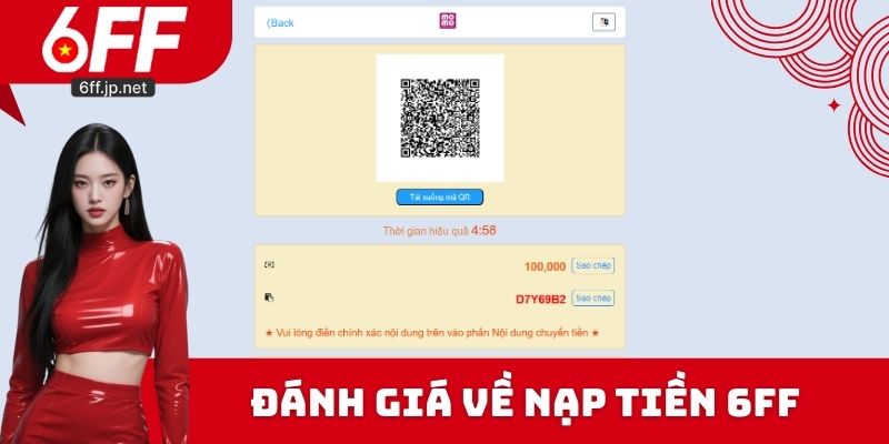 Đánh giá phương thức nạp tiền 6FF